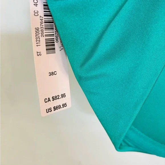 Victoria’s Secret Shiny bikini top new with tags size 38C - Picture 8 of 9